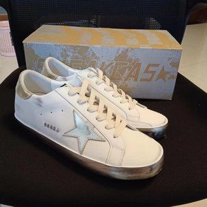 GOLDEN GOOSE white casual old star dirty sneakers